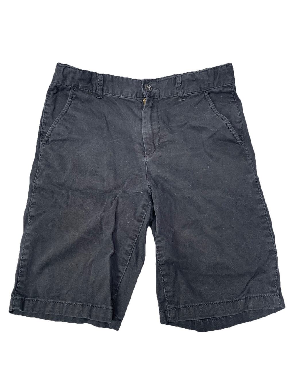 Childrens Place Boys Size 12 Adjusted Waist Cargo Shorts Black Button Zipper